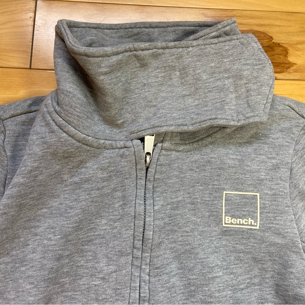 Bench Women's Size XS‎ Grey Fleece Lined Full Zip Sweatshirt - Picture 5 of 10